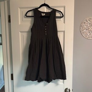 UpWest Coastal Cotton Tank Dress - SOOT / S